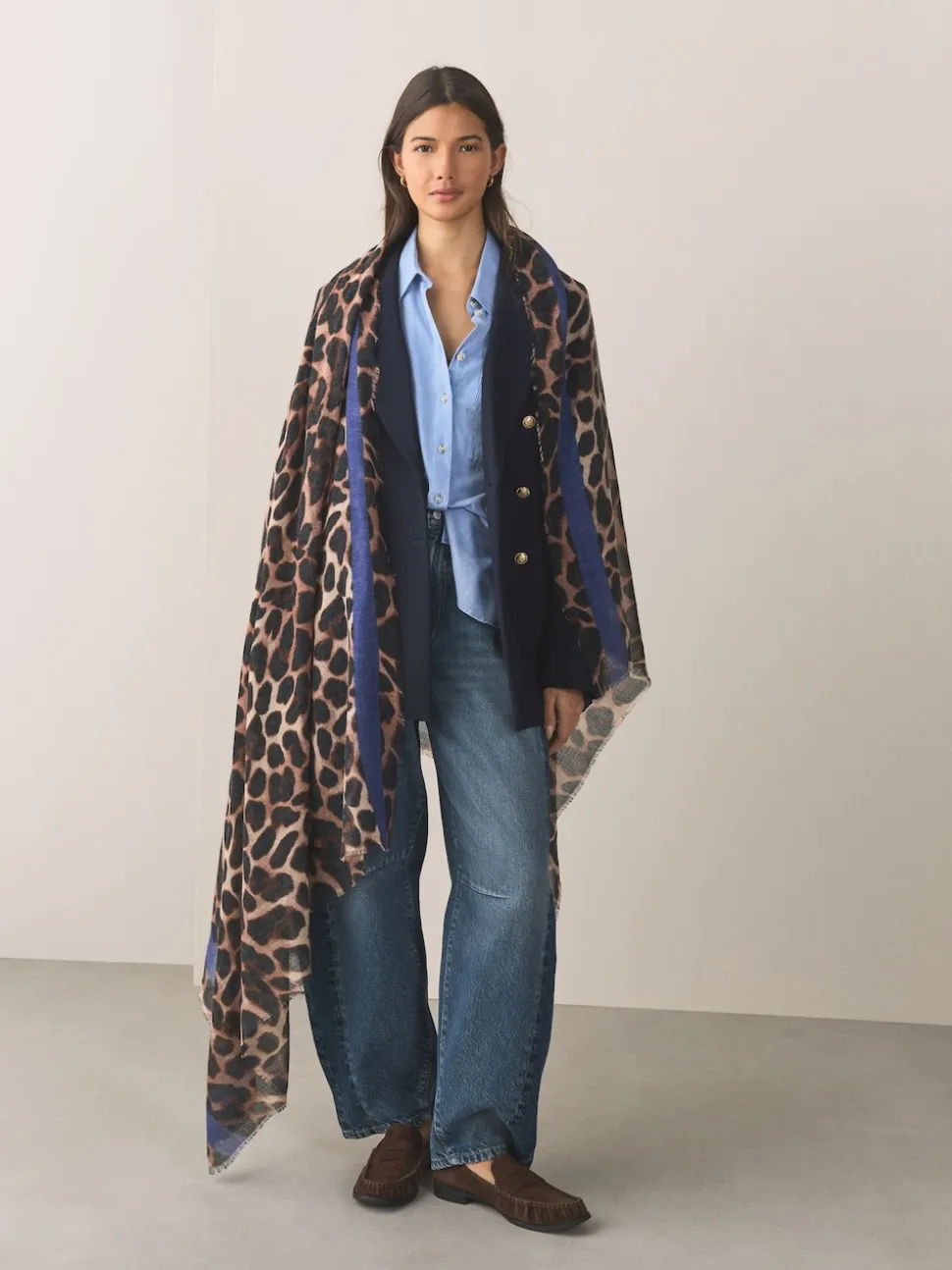 Leopard Print Lightweight Scarf