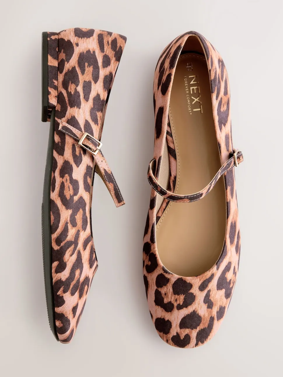 Leopard Print Standard/Wide Fit Round Toe Mary Jane Shoes