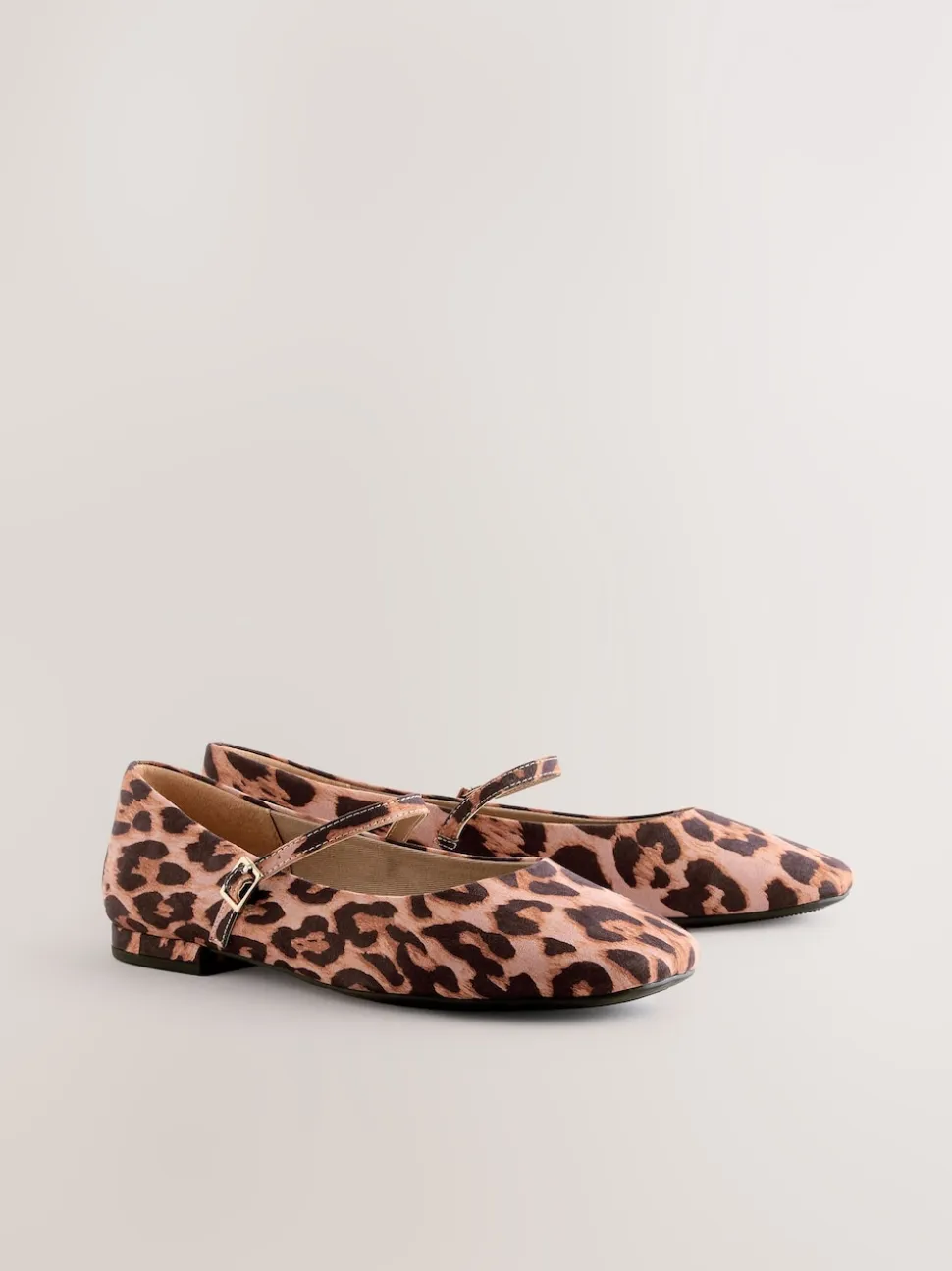 Leopard Print Standard/Wide Fit Round Toe Mary Jane Shoes