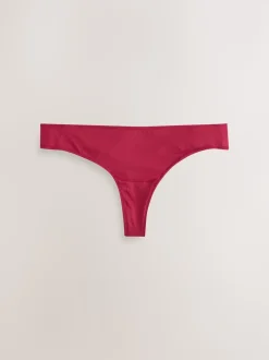 Leopard/Cherry Print Thong Microfibre Knickers 5 Pack
