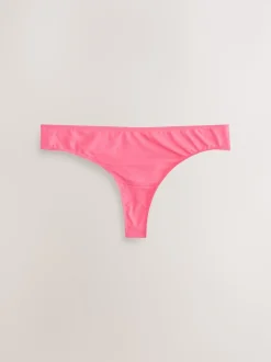 Leopard/Cherry Print Thong Microfibre Knickers 5 Pack