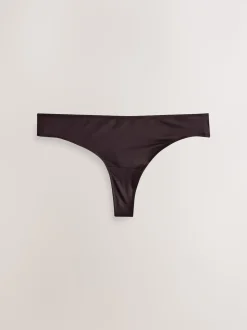 Leopard/Cherry Print Thong Microfibre Knickers 5 Pack