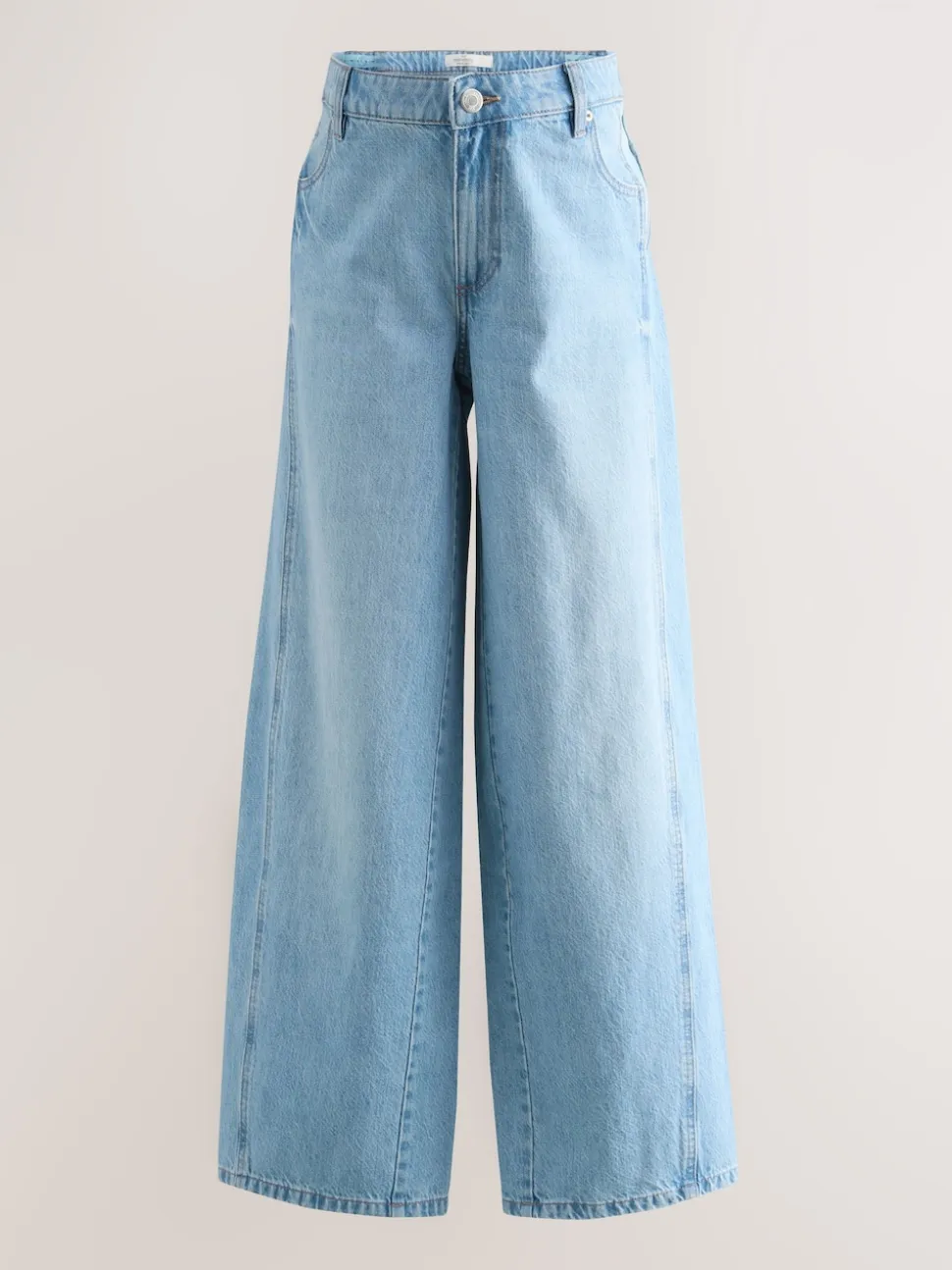 Light Blue Maternity Wide Leg 100% Cotton Jeans