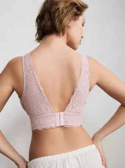 Light Pink Non Pad Non Wire Total Support Lace Bra