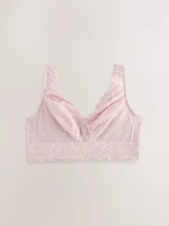 Light Pink Non Pad Non Wire Total Support Lace Bra