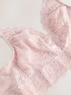 Light Pink Non Pad Non Wire Total Support Lace Bra