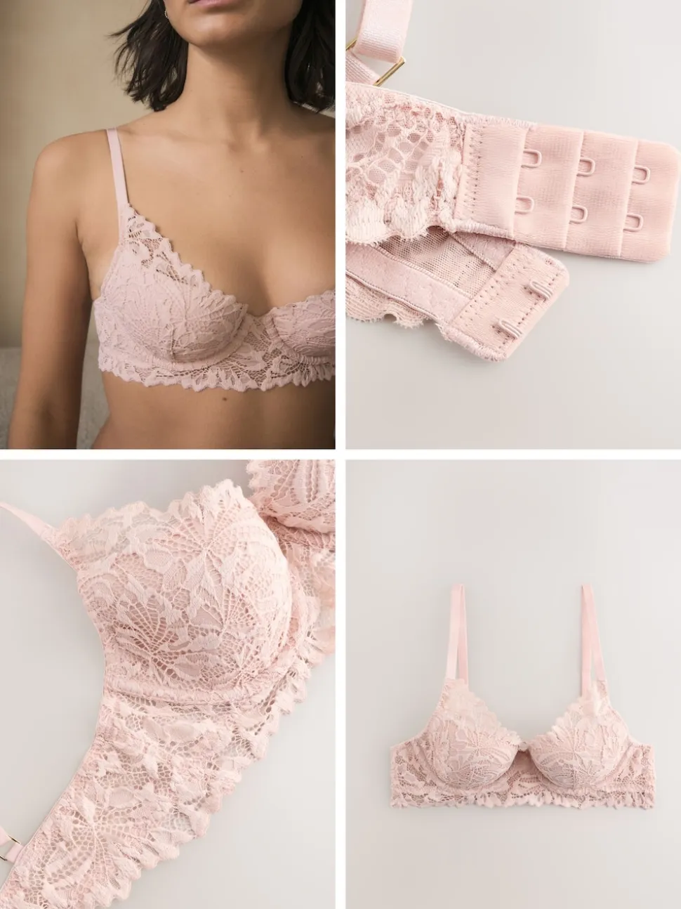 Light Pink Pad Balcony Lace Ultimate Comfort Bra