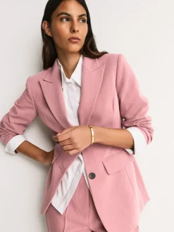 Light Pink Sculpting Single Breasted Blazer