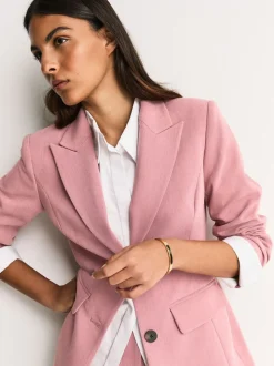 Light Pink Sculpting Single Breasted Blazer
