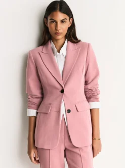 Light Pink Sculpting Single Breasted Blazer