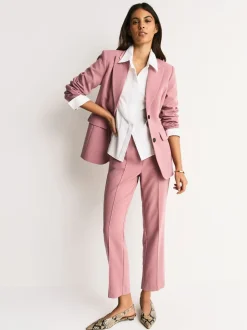 Light Pink Sculpting Tailored Slim Trousers