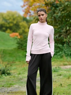 Light Pink Thermal Soft Touch Long Sleeve High Neck Top