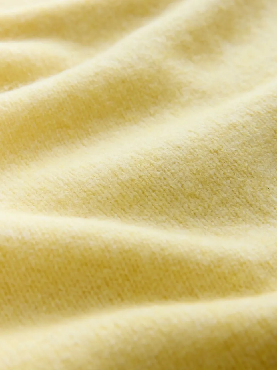 Light Yellow N.Premium 100% Merino Wool V-Neck Jumper