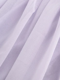 Lilac Purple Mesh Multiway Wedding Guest Bridesmaid Maxi Dress