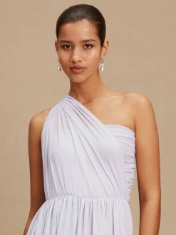 Lilac Purple Mesh Multiway Wedding Guest Bridesmaid Maxi Dress