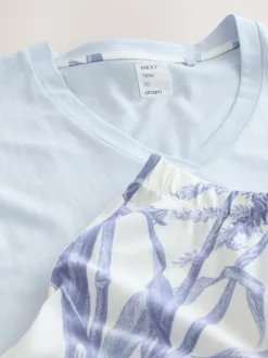 Lilac Purple Palm Short Sleeve Pyjamas