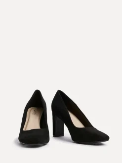 Linzi Black Agenda Block Heel Courts