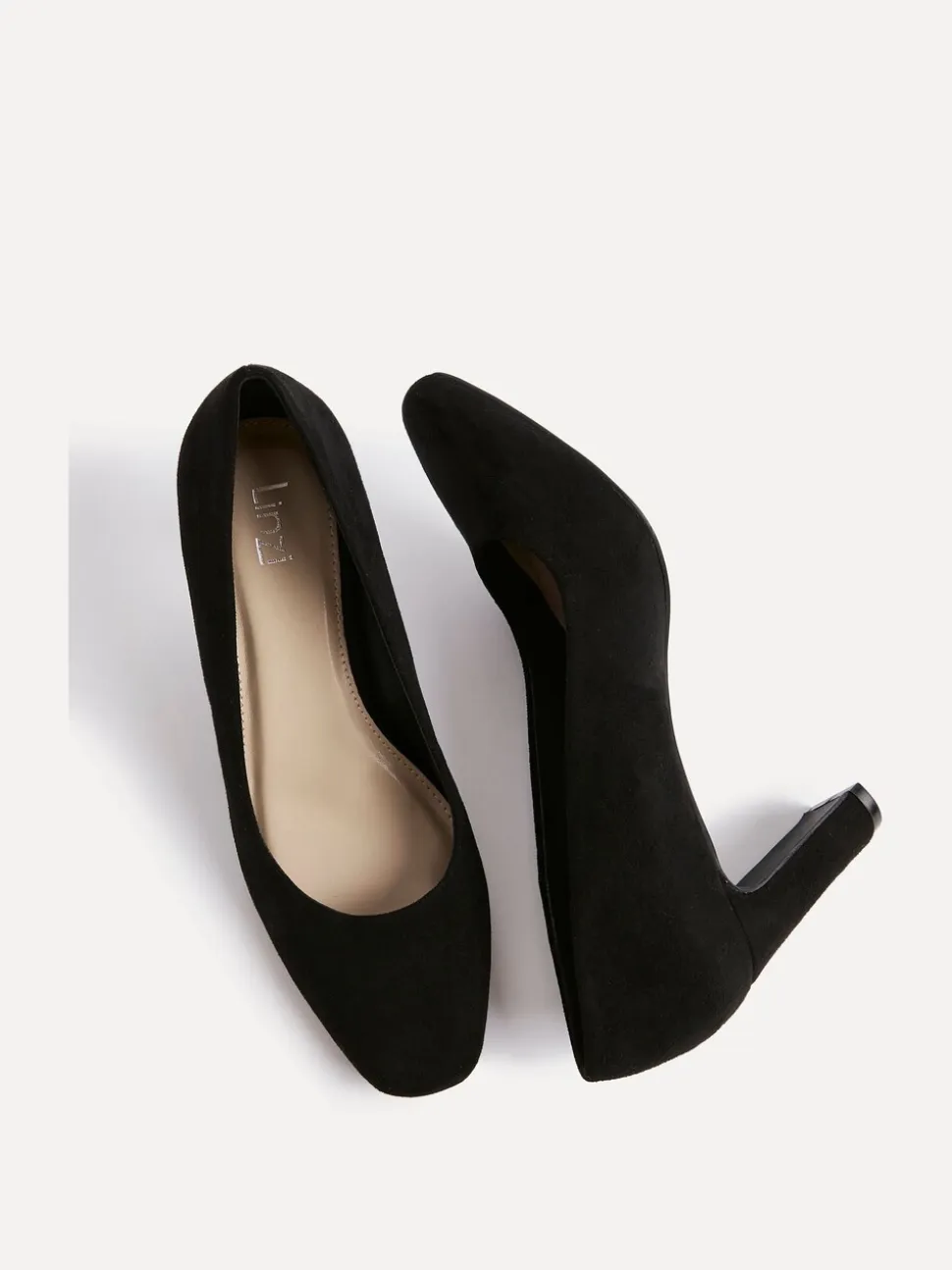 Linzi Black Agenda Block Heel Courts