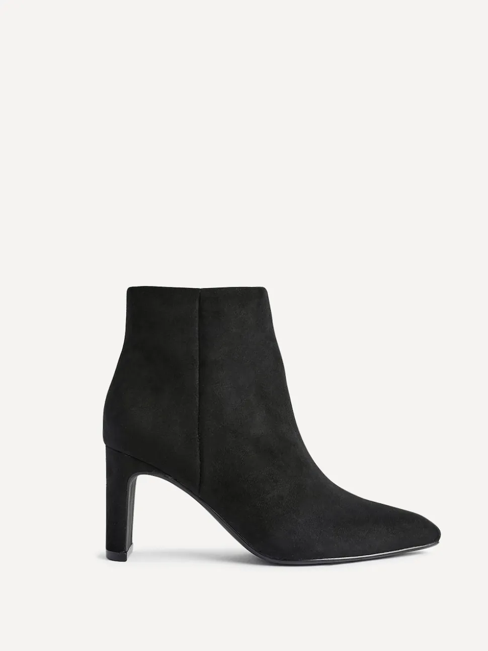 Linzi Black Alisha Point Toe Block Heeled Ankle Boots