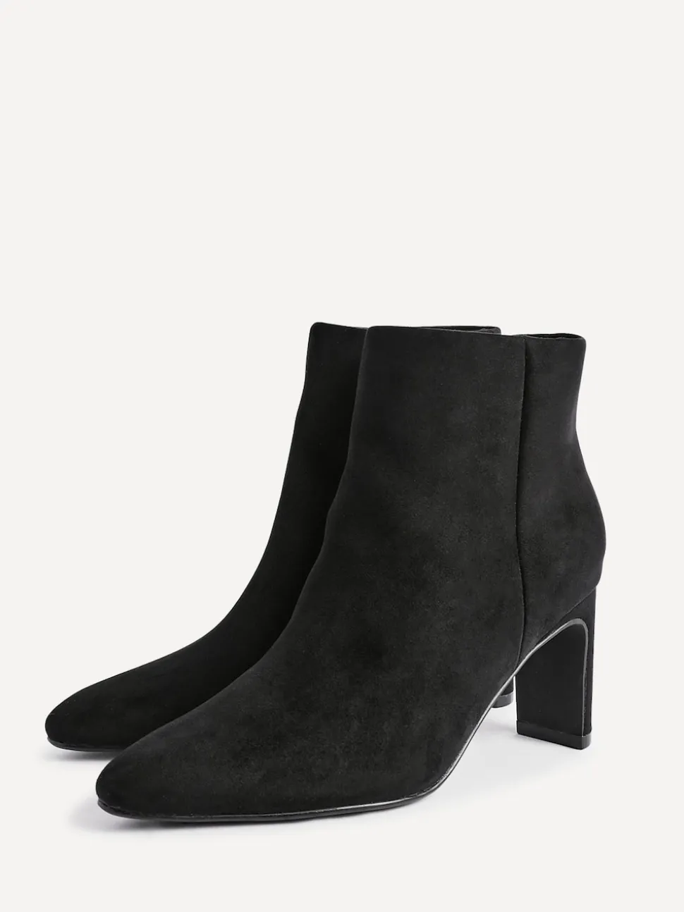Linzi Black Alisha Point Toe Block Heeled Ankle Boots