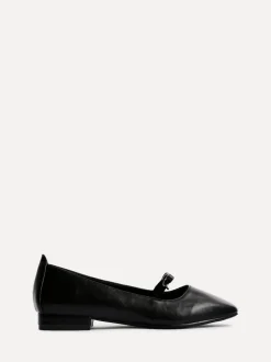 Linzi Black Cressida Ballet Pumps With Bow Detail