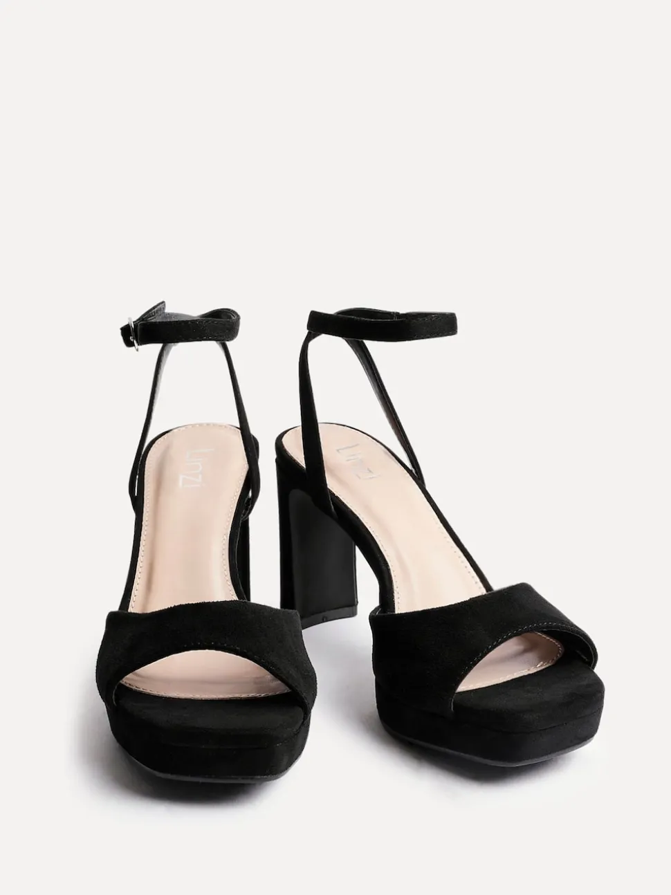 Linzi Black Diva Platform Block Heels
