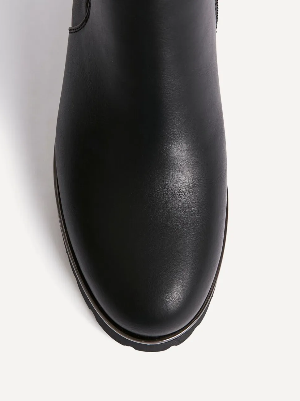 Linzi Black Gravity Stretch High Leg Wedge Boots