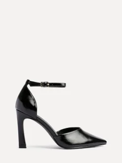 Linzi Black Grey Moira Classic Stiletto Court Heels