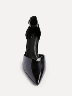 Linzi Black Grey Moira Classic Stiletto Court Heels
