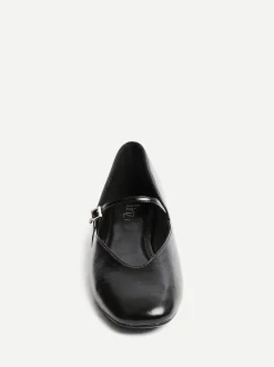 Linzi Black Hush Square Toe Mary Jane Shoes