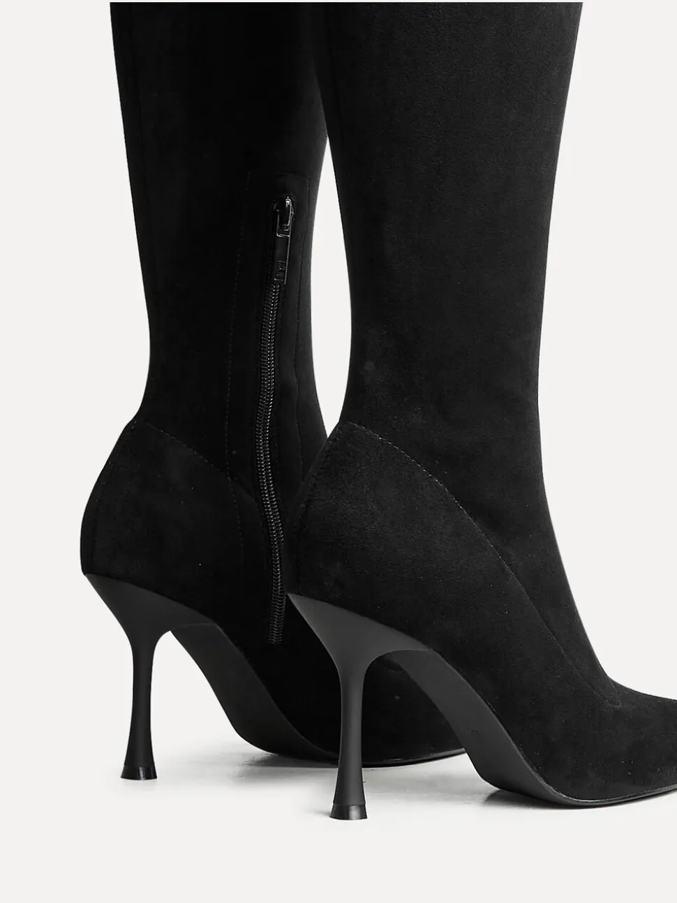 Linzi Black Laney High Leg Stiletto Stretch Boots