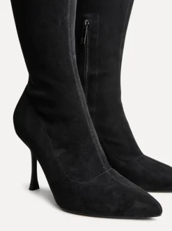 Linzi Black Laney High Leg Stiletto Stretch Boots