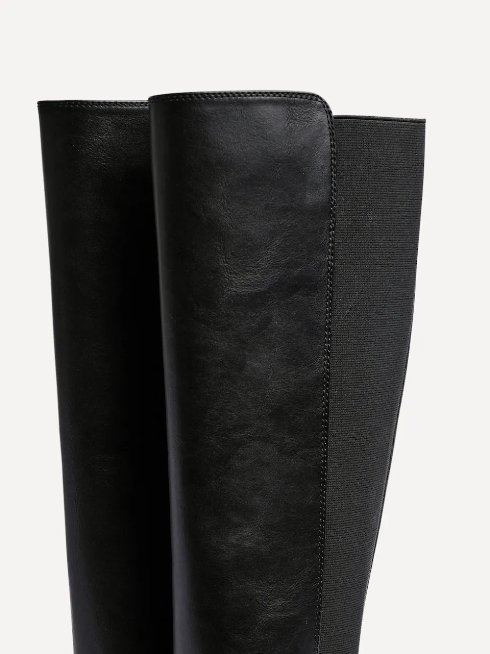 Linzi Black League High Leg Boots with Gusset Back