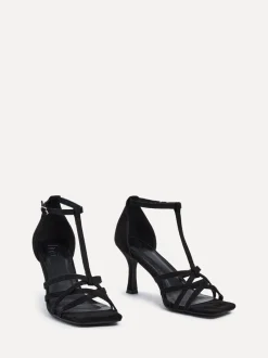 Linzi Black Lilah Closed Back Stiletto Heeled Sandals