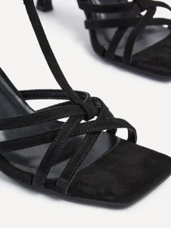 Linzi Black Lilah Closed Back Stiletto Heeled Sandals
