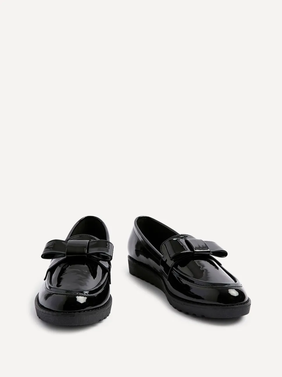 Linzi Black Noble Classic Slip-On Loafers With Bow Detail