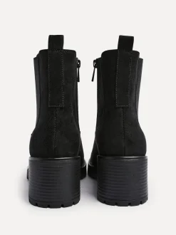 Linzi Black Path Block Heel Chelsea Boots