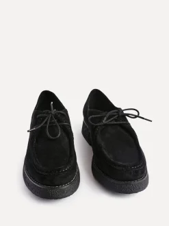 Linzi Black Perth Laced Chunky Loafers