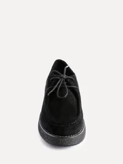 Linzi Black Perth Laced Chunky Loafers