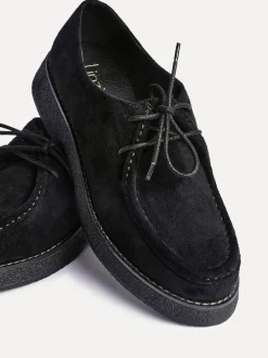 Linzi Black Perth Laced Chunky Loafers