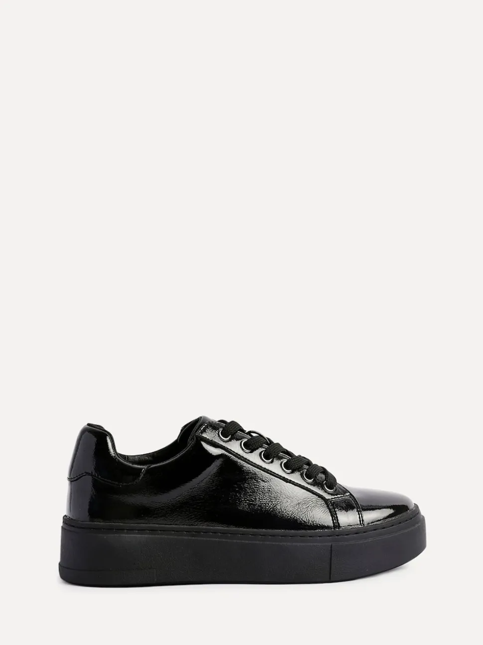 Linzi Black Reset Lace-Up Flatform Trainers