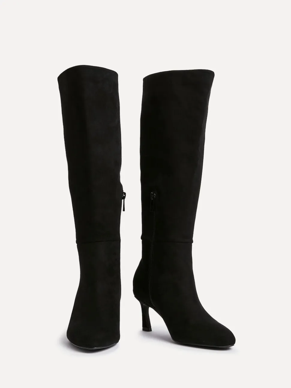 Linzi Black Rush Pointed Toe High Leg Stiletto Boots