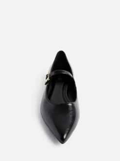 Linzi Black Seattle Pointed Toe Mary Jane Flats