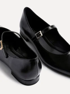 Linzi Black Seattle Pointed Toe Mary Jane Flats