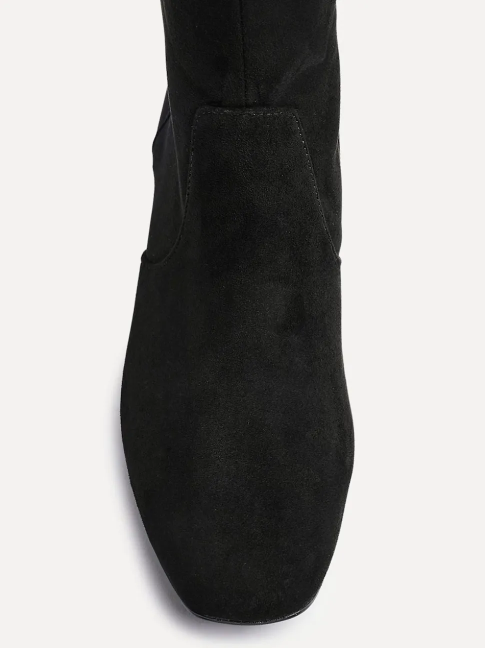 Linzi Black Slate Stretch Knee High Block Heel Boots
