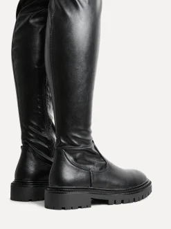 Linzi Black Sonny Over The Knee Long Boots