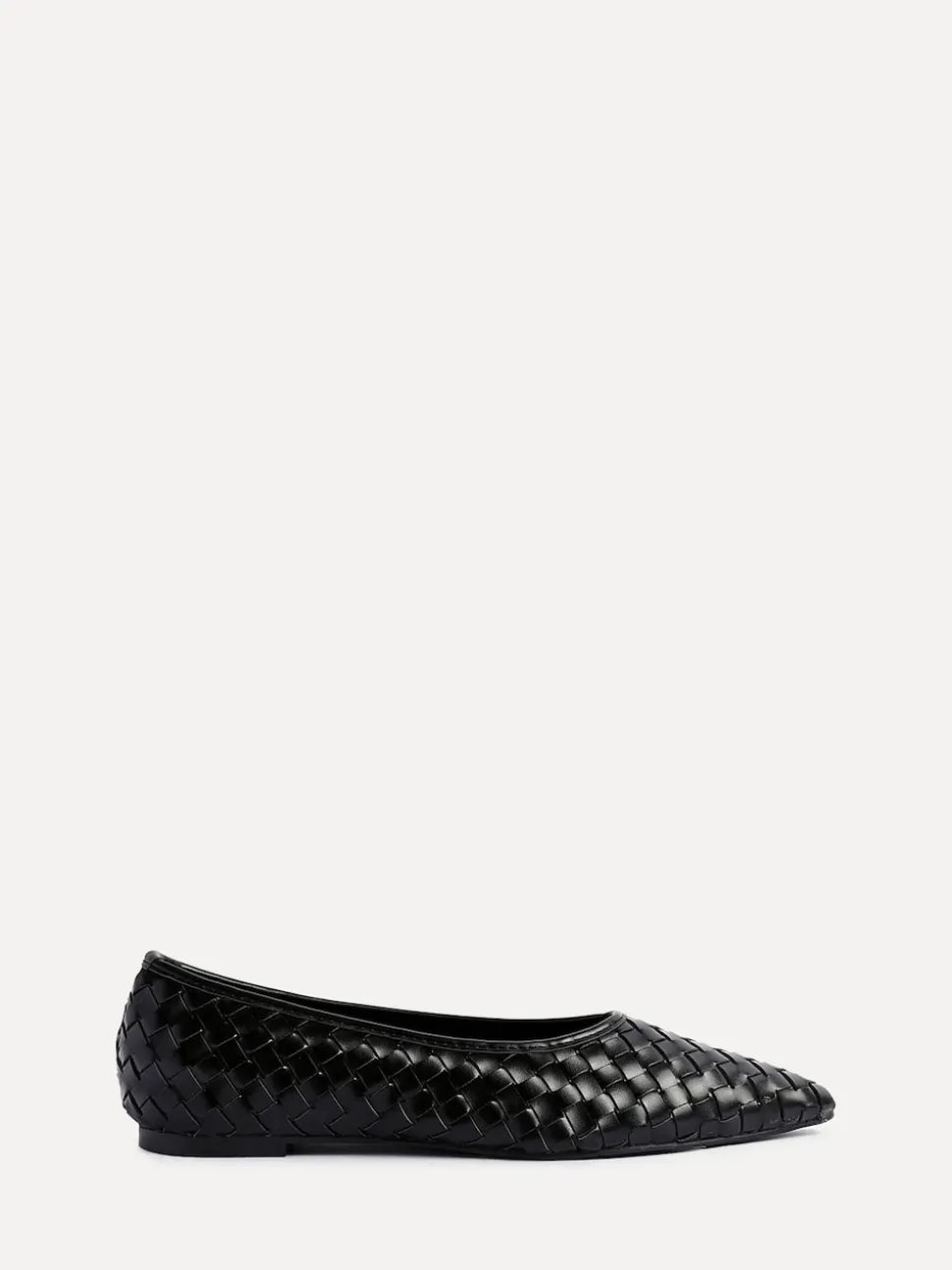 Linzi Black Talina Woven Pointed Toe Ballet Flats