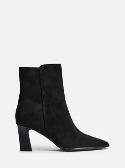 Linzi Black Thorn Stacked Block Heel Ankle Boots