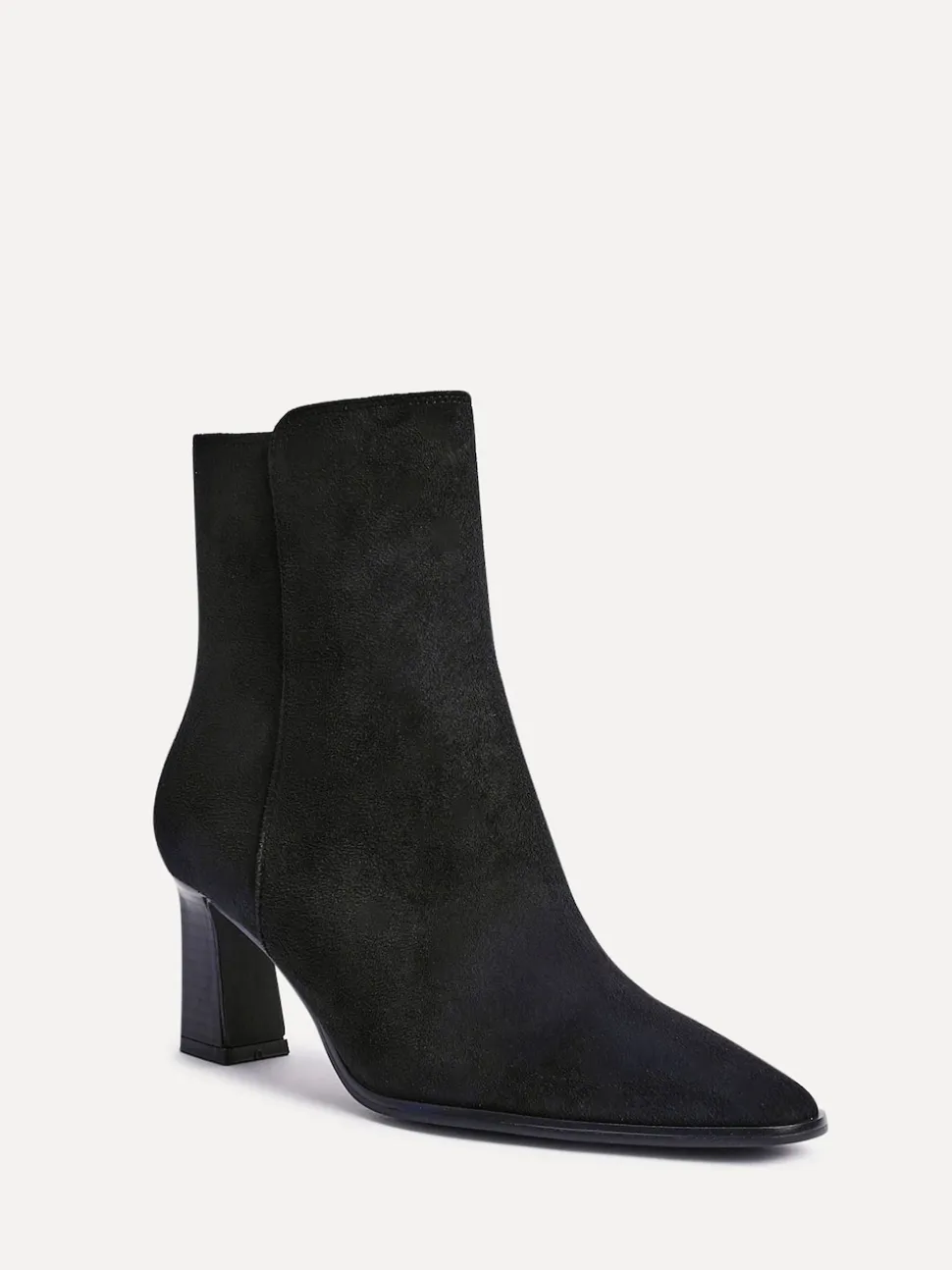 Linzi Black Thorn Stacked Block Heel Ankle Boots