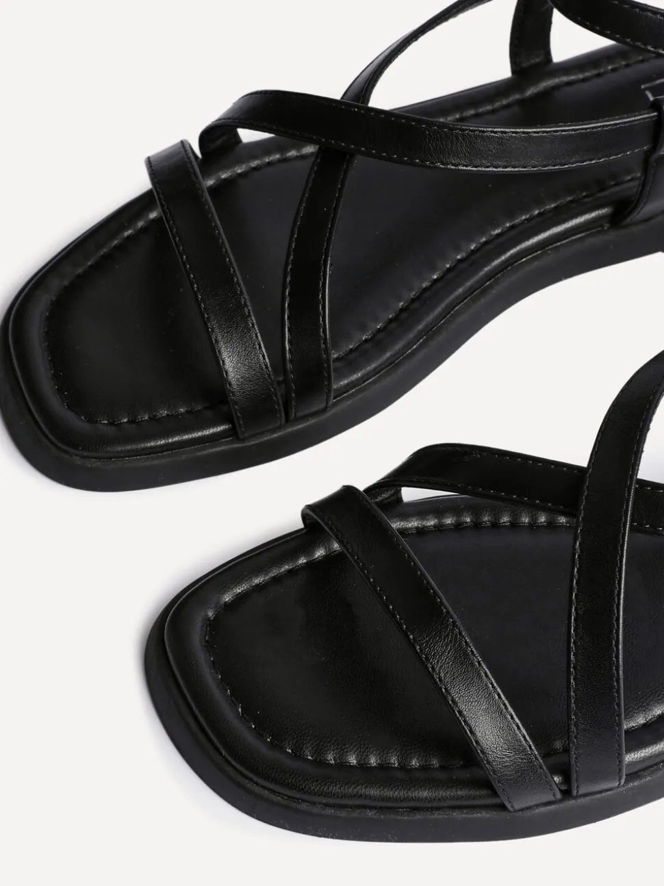Linzi Black Valor Strappy Gladiator Flat Sandals